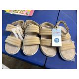 2pr girls size 12 sandals dusty from storage