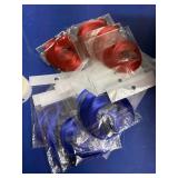 5 pks 22 inch hair extensions 6 red, 6 blue@