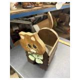 Wood Cat Planter