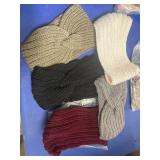 5 knitted head bands,