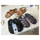 3 pr size 9/10 boys sandals dusty from storage