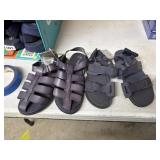2 boys size 11 & 12 blue strap sandals dusty from