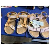 2pr girls size 13 sandals dusty from storage