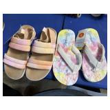 2pr girls size 13 sandals dusty from storage