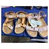 2pr girls size 13 sandals dusty from storage