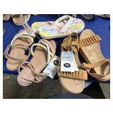 3pr girls size 13 sandals dusty from storage