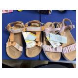 2pr girls size 13 sandals dusty from storage