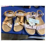 2pr girls size 13 sandals dusty from storage