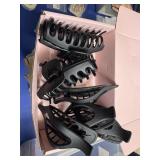 8 black claw clips
