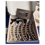 set of 8 hair clips white, beiges, black