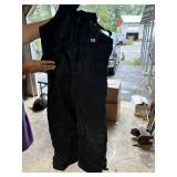 wells lamont black insulated bibs size 46/48