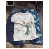 3T Christmas Shark 3-piece pajama set