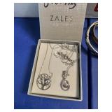 ZALE 2 sterling silver necklaces, tree of life and