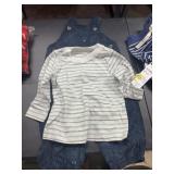 6 months boys overalls w/ long sleeve shirt