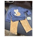 12 month Fox corduroy outfit cloud island