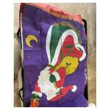 7 lg garden flags,approx 28'x40', santa, spring