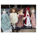 Set of 5 Porcelain Dolls