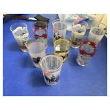 KENTUCKY DERBY glasses from 1979 to 2001,