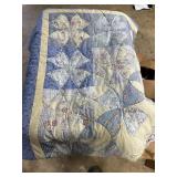 Blue & Yellow Quilted bedspread  68' x 86'