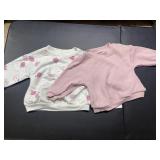 (2) 3 month long sleeve shirts / lightweight sweat