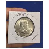 1948D franklin half dollar