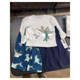 12 months 3-piece Christmas shark Pajamas