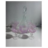Rare beautiful decanter and glasses