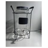 Large glass drink dispenser
