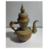 Copper and brass t pot