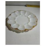 Milk glass egg tray