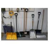 5 Snow Shovels, misc.