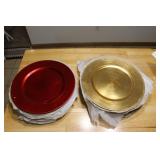 Red & Gold Plate Chargers