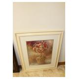 Matted & Framed Floral Picture