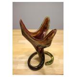 Stretched Art Glass Vase