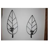 Pair of Leaf Wall Sconces