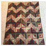 Log Cabin Patchwork Quilt