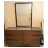 Wooden Dresser with Mirror