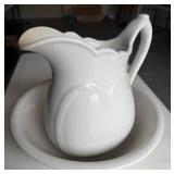 Vintage Ironstone Pitcher & Basin