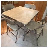 Card Table and Chairs