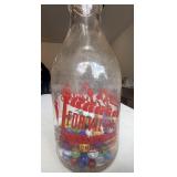 Vintage Roberts Milk Bottle with Marbles