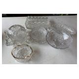 Pressed & Etched Glass Serving Pieces