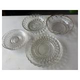 Clear Bowls And Plates, Eight Pieces