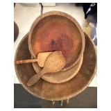 Vintage Wooden Mixing Bowls