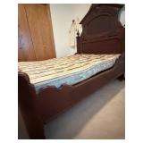Carved Walnut Bed Frame