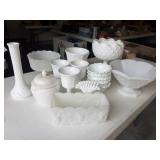 White Milk Glassware