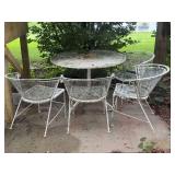 Wrought Iron & Mesh Patio Set