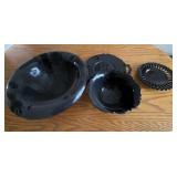 Black Bowls & Plates