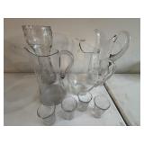 Glass Pitchers & Vase