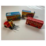 Matchbox No. 15 Fork Lift Truck & No. 17 The Londoner
