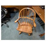 Vintage Wooden Swivel Chair